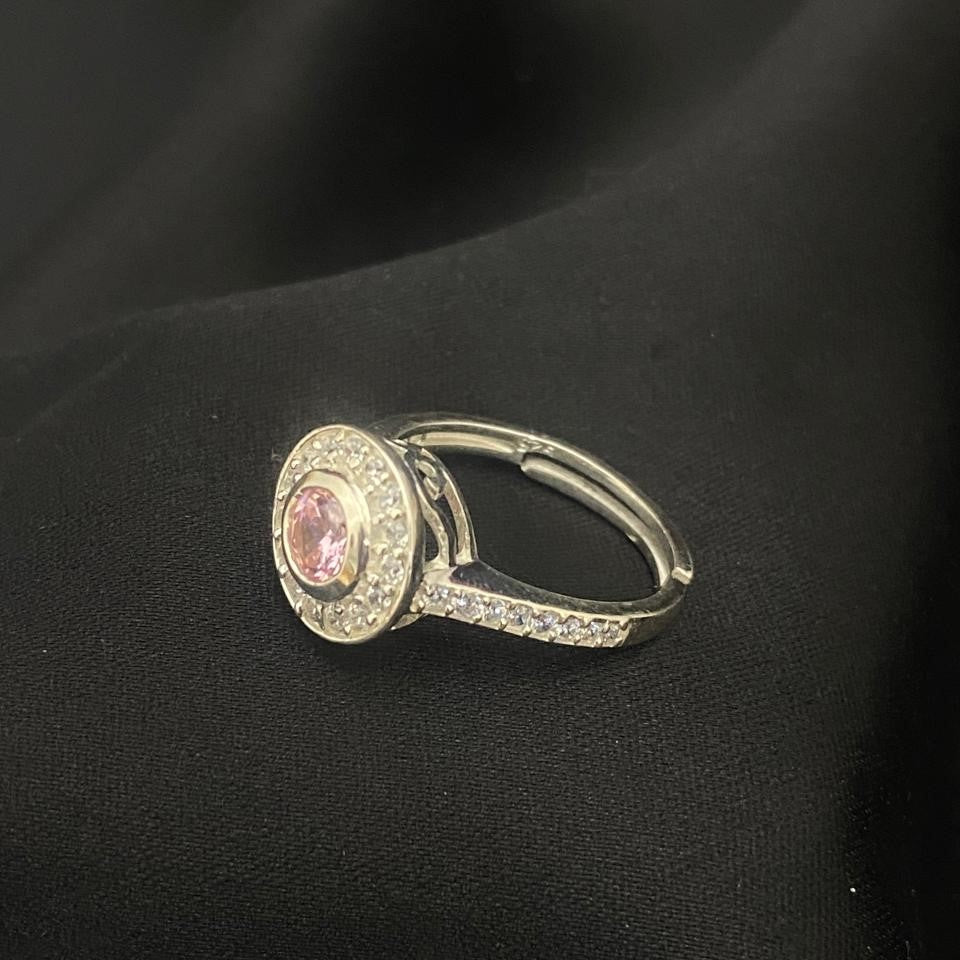 Oval Halo Diamond Design 925 Sterling Silver Ring