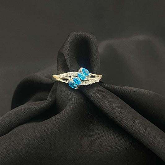 Marquise Diamond 925 Sterling Silver Ring