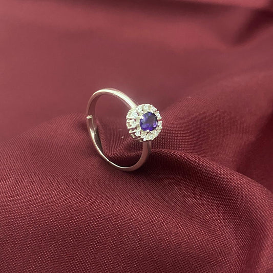 Cluster Oval Halo Diamond 925 Sterling Silver Ring