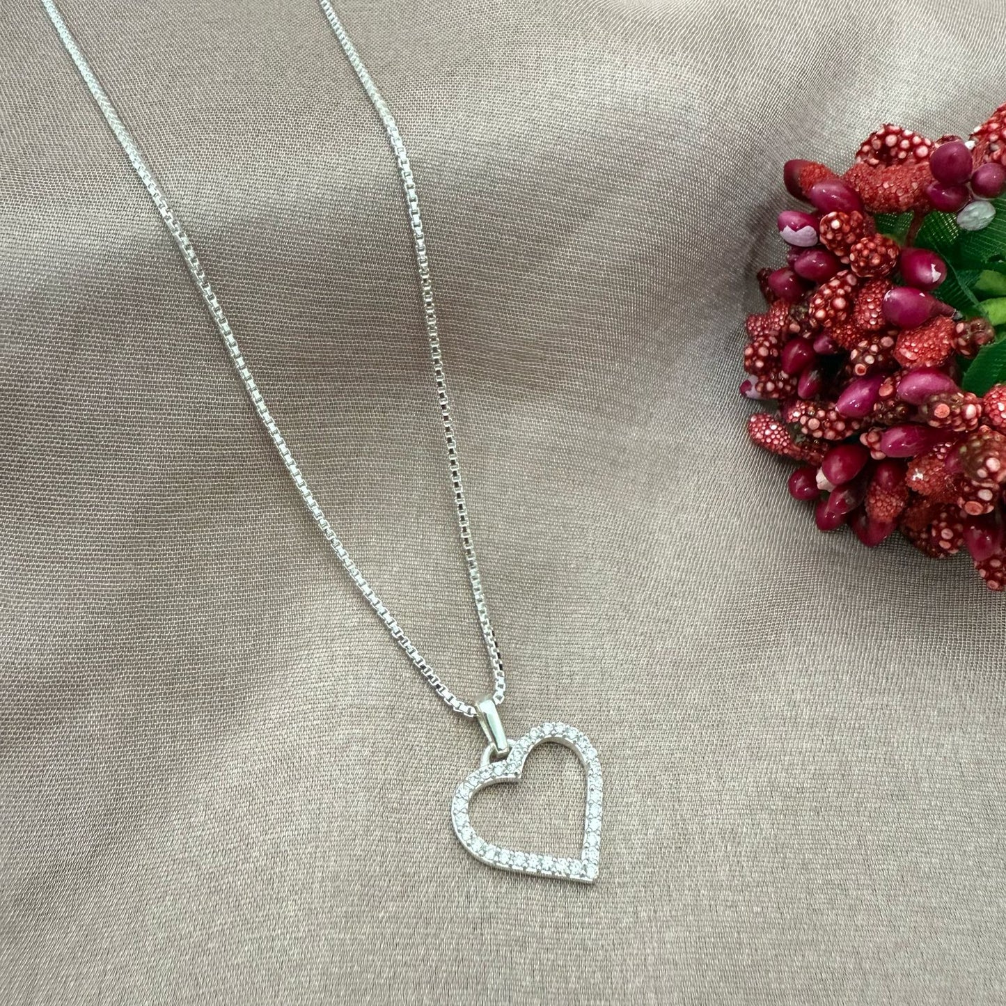 Single Heart Design 925 Sterling Silver Pendant