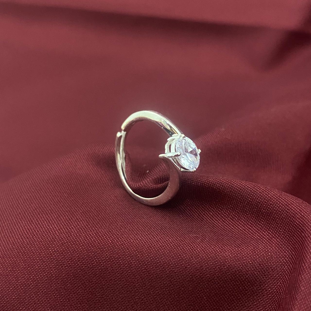 Round Cut Moissanite Diamond 925 Sterling Silver Ring